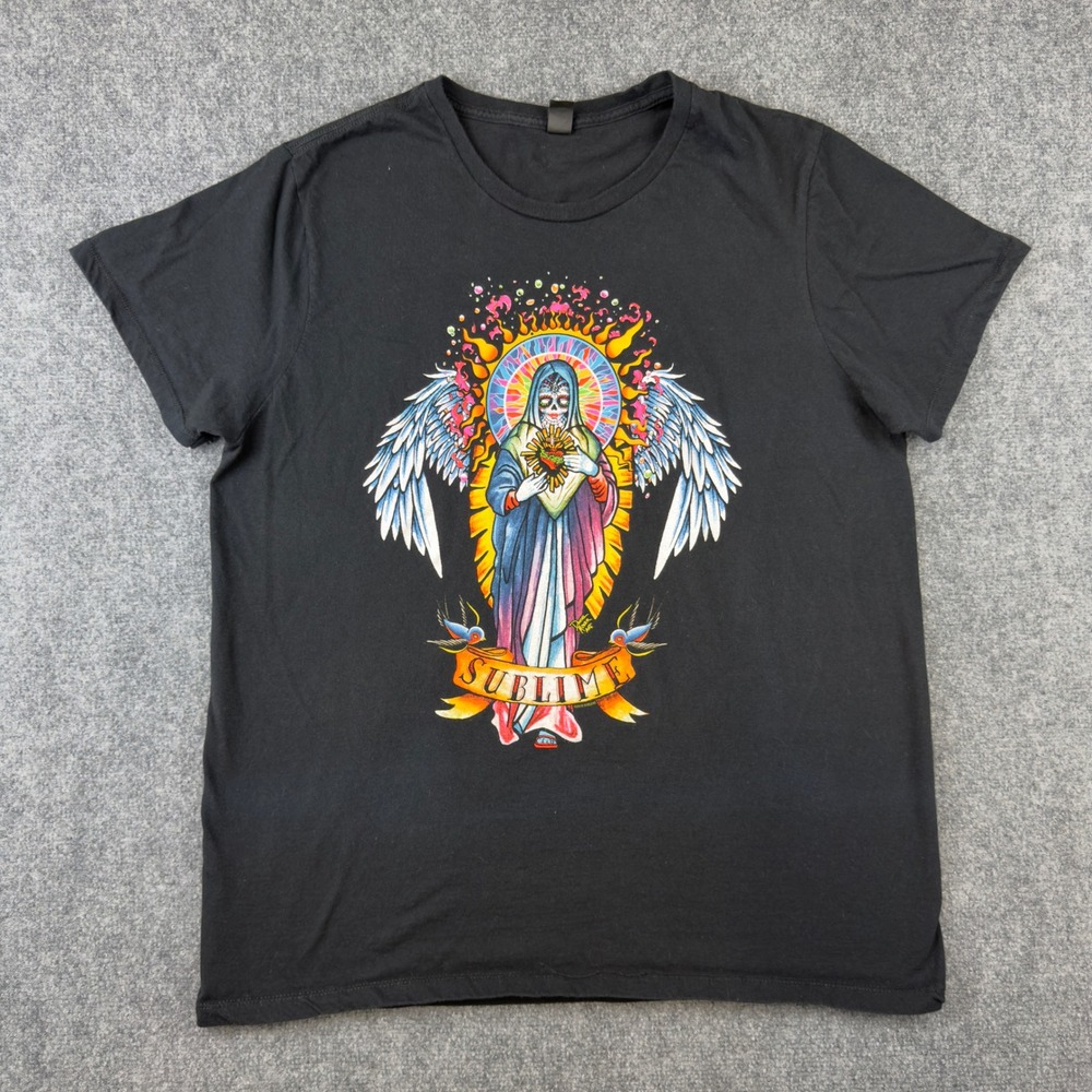 Sublime Band T Shirt Mens 2XL Blk Daniel Mercer Art Virgin Mary Sugar Skull 2018